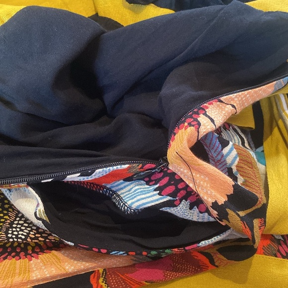 Anthropologie Maeve Botanica Tie Waist Hankerchief Hem Floral Faux Wrap Dress 0 - Picture 9 of 12